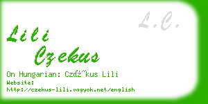 lili czekus business card